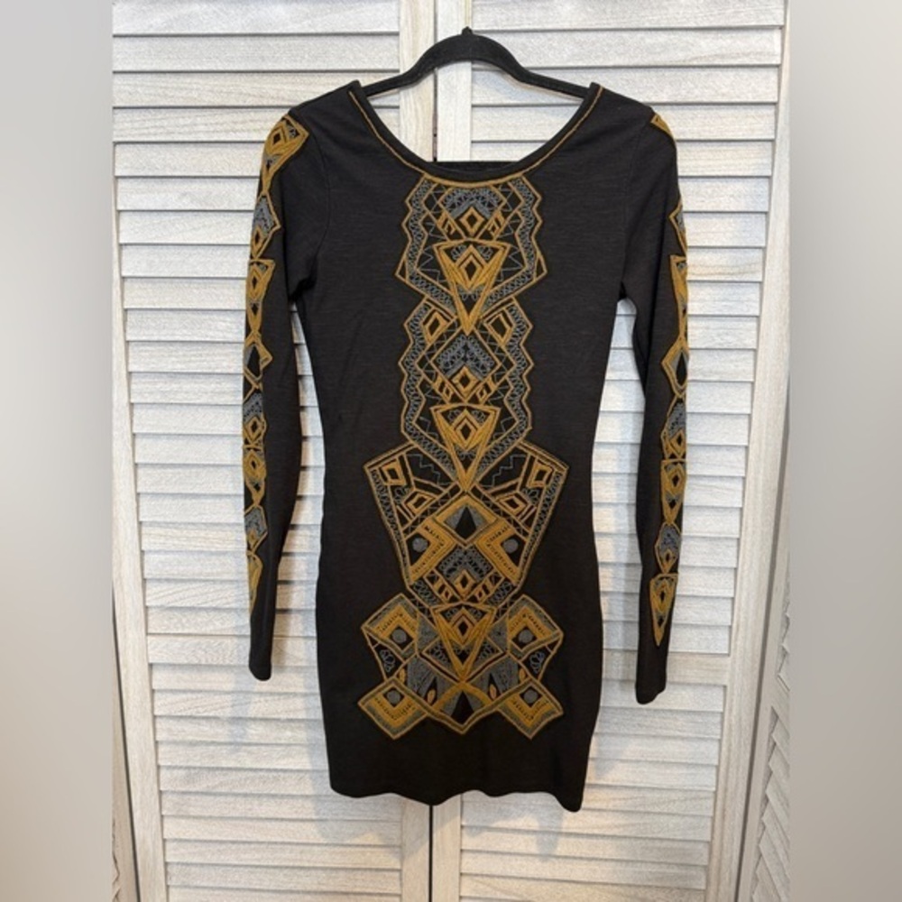 Free People Aztec Princess Embroidered Dress Size M